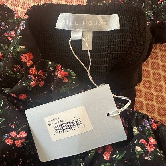 Hill House Matilda Berry Floral Taffeta Top - Picture 3 of 5